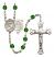 Our Lady of Mount Carmel Rosary with Emerald Beads