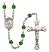 Saint Rebecca Engravable Rosary with Emerald Beads