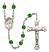 Our Lady of Good Counsel Engravable Rosary with Emerald Beads