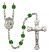 Mater Dolorosa Engravable Rosary with Emerald Beads