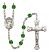 Saint Aedan of Ferns Engravable Rosary with Emerald Beads