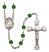 Saint Marie Magdalen Postel Engravable Rosary with Emerald Beads