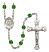 Saint Lidwina of Schiedam Engravable Rosary with Emerald Beads