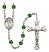 Saint Paul of the Cross Engravable Rosary with Emerald Beads