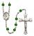 Saint Edmund Campion Engravable Rosary with Emerald Beads