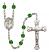 Saint Rene Goupil Engravable Rosary with Emerald Beads