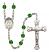 Immaculate Heart of Mary Engravable Rosary with Emerald Beads