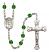 Saint Felicity Engravable Rosary with Emerald Beads