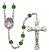 Divina Misericordia Rosary with Emerald Beads