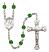 Saint Kieran Engravable Rosary with Emerald Beads