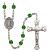 Saint Juliana of Cumae Engravable Rosary with Emerald Beads