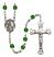 Our Lady of Assumption Engravable Rosary with Emerald Beads