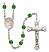 Blessed Herman the Cripple Engravable Rosary with Emerald Beads