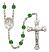 Sts. Peter & Paul Engravable Rosary with Emerald Beads