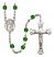 Saint Theodore Stratelates Engravable Rosary with Emerald Beads