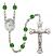 Saint Margaret Mary Alacoque Engravable Rosary with Emerald Beads