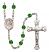 Saint Fidelis Engravable Rosary with Emerald Beads