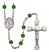 Saint Claude de la Colombiere Engravable Rosary with Emerald Beads