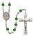 Saint Medard of Noyon Engravable Rosary with Emerald Beads