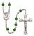 Saint Pius X Engravable Rosary with Emerald Beads