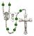 Saint Christopher and Swimming Rosary with Emerald Beads