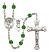 Saint Christopher and Dance Rosary with Emerald Beads