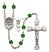 Saint Christopher and Choir Rosary with Emerald Beads