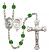 Saint Sebastian and Tennis Rosary with Emerald Beads