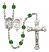 Saint Sebastian and Golf Rosary with Emerald Beads