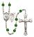 Saint Sebastian and Wrestling Rosary with Emerald Beads