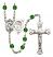 Saint Sebastian and Track & Field-Woman Rosary with Emerald Beads