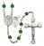 Saint Sebastian and Dance Rosary with Emerald Beads