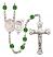 Saint Sebastian and Gymnastics Rosary with Emerald Beads