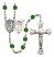 Saint Sebastian and Karate Rosary with Emerald Beads