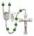 Guardian Angel and Golf Rosary with Emerald Beads