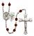 Saint Agatha and Nurse Rosary with Garnet Beads