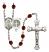 Saint Benedict Rosary with Garnet Beads