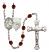 Saint Joseph of Cupertino Rosary with Garnet Beads