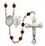 Scapular Engravable Rosary with Garnet Beads