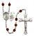 Guardian Angel and Marine Corp Rosary with Garnet Beads