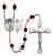 Guardian Angel and Nat'l Guard Rosary with Garnet Beads