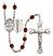 Sts. Cosmas & Damian and Doctors Rosary with Garnet Beads