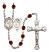 Saint Sebastian and Martial Arts Rosary with Garnet Beads