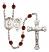 Saint Sebastian and Dance Rosary with Garnet Beads