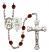 Saint Kateri and Equestrian Rosary with Garnet Beads