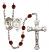 Saint Sebastian and Archery Rosary with Garnet Beads