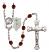 Saint John Paul II Rosary with Garnet Beads