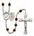 Pope Emeritace Benedict XVI Rosary with Garnet Beads