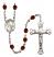 Saint Susanna Engravable Rosary with Garnet Beads