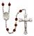 Saint Felicity Engravable Rosary with Garnet Beads